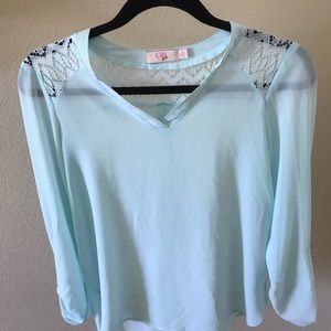 Teal blouse